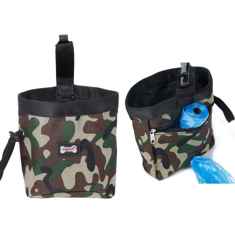 1 Piece 13x6x13.5cm Camouflage Pet Training Bag Outdoor Dog Snack Multifunctional Pocket Garbage | Дом и сад