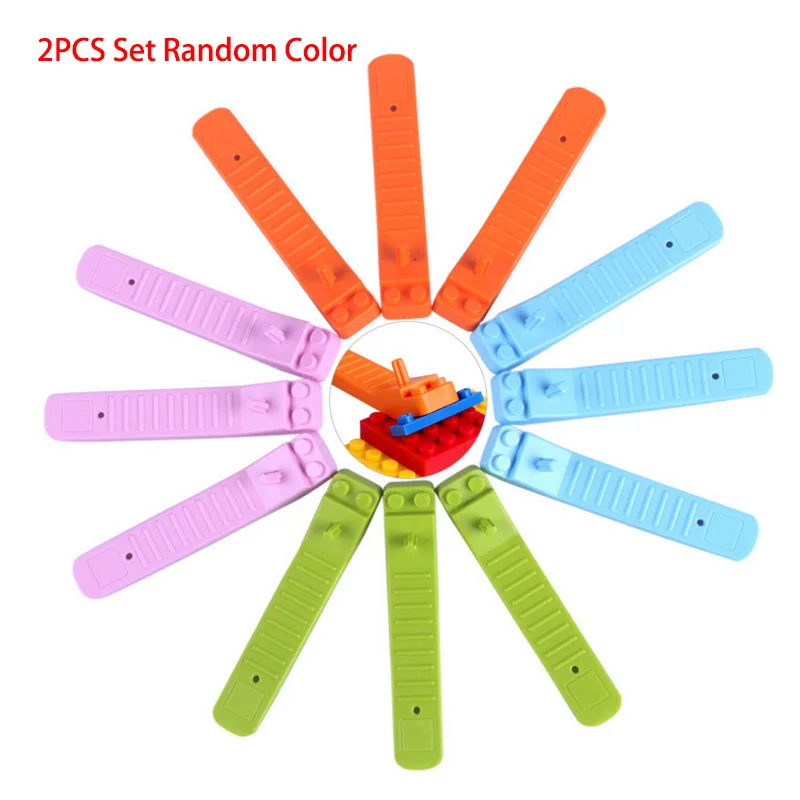 2PCS Random color Строительные блоки, аксессуары, игрушки, двухсторонняя Базовая пластина, детские строительные игрушки, совместимые с классическими блоками, игрушки - Цвет: 2PCS Random color