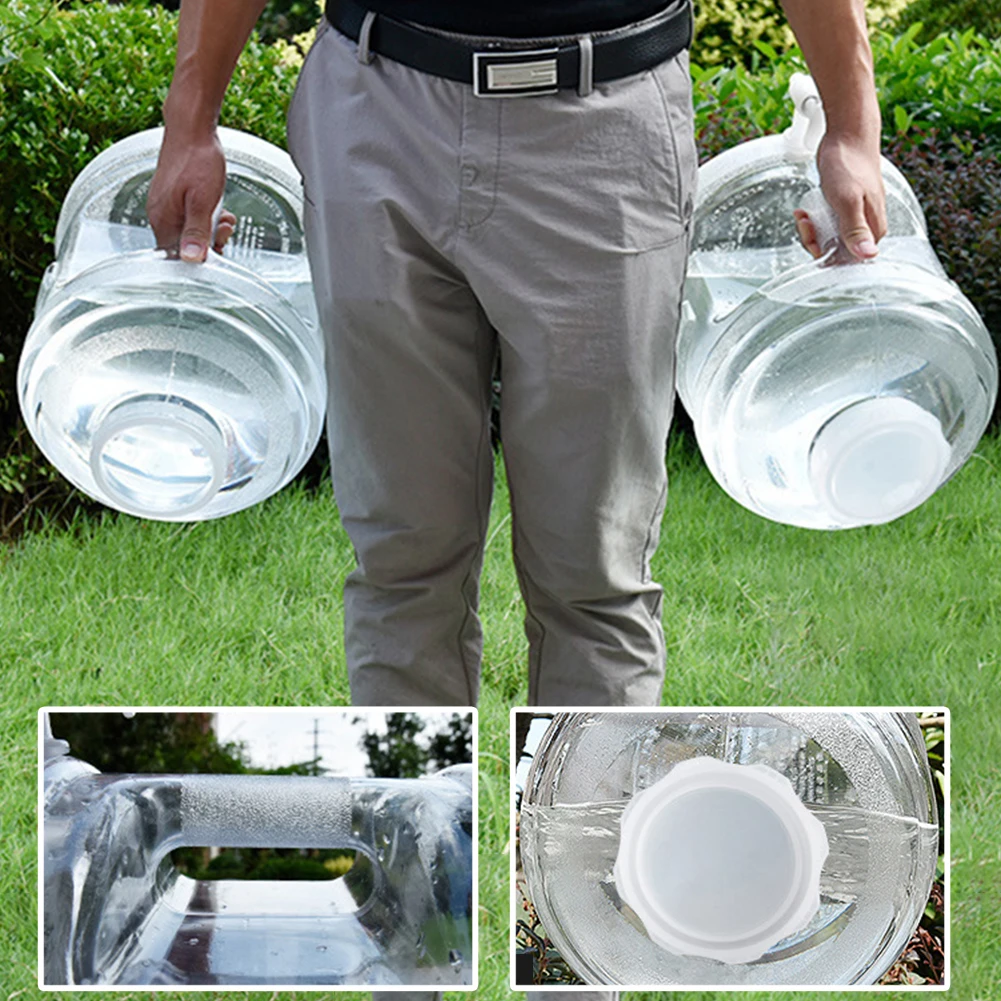 

12L 15L Outdoor Self-driving Tour Water Storage Bucket with Faucet PC Portable Household Drinking Water Bucket Large Mouth Plast