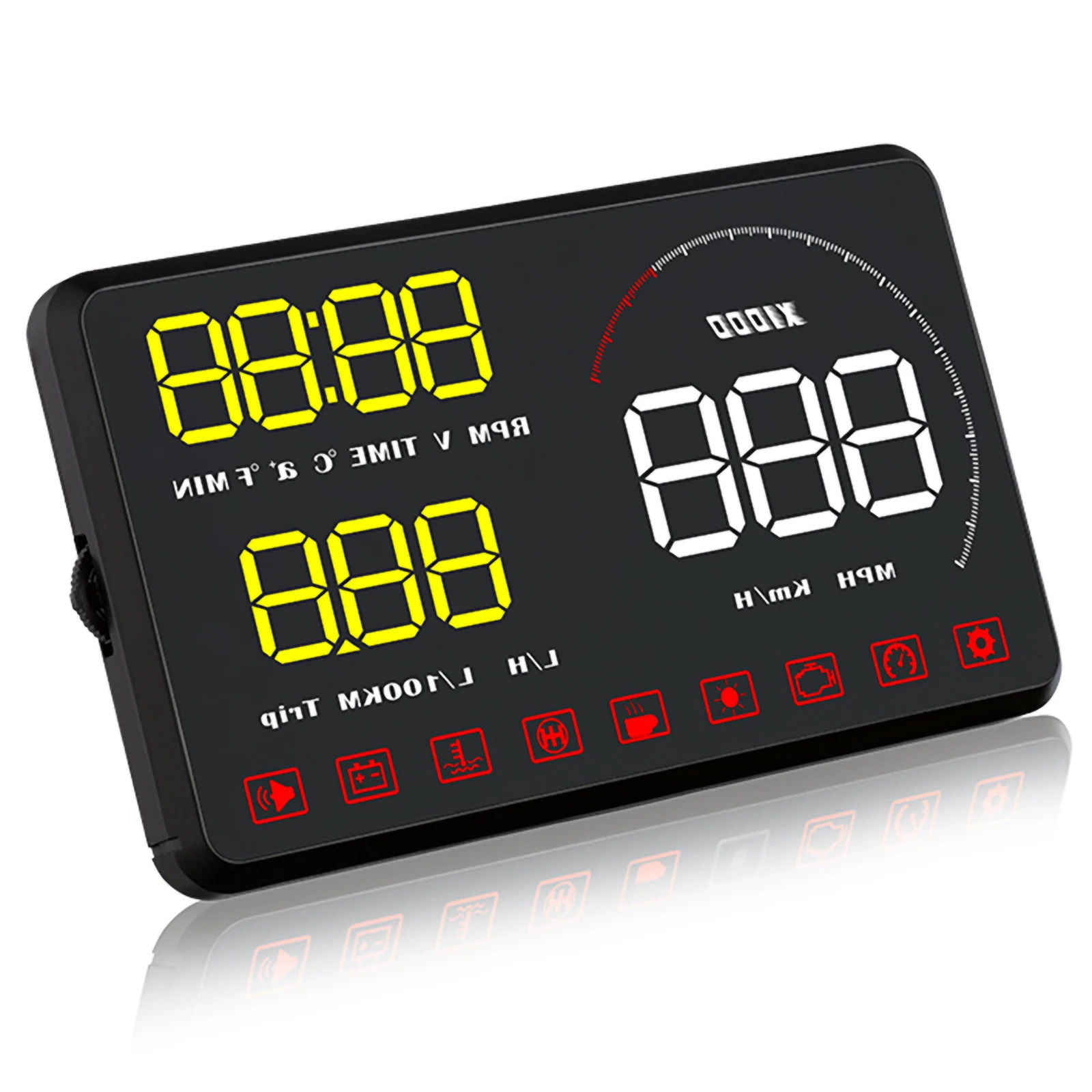 

Автомобильный Стайлинг HUD 5,5 "HD светодиодный OBD2 дисплей на лобовое стекло Предупреждение о превышении скорости проектор на лобовое стекло а...
