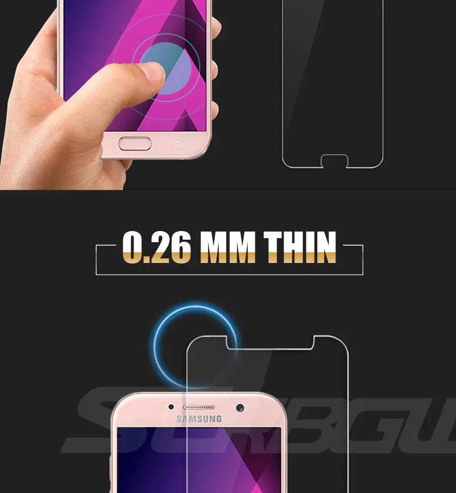 Закаленное стекло для samsung Galaxy A7 A5 A3 Защита экрана для samsung A6 A8 Plus A9 защитная пленка