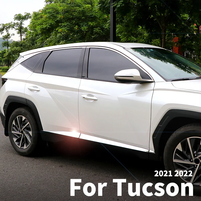 

Новая отделка кузова для Hyundai Tucson NX4 Refit 2021 2022, отделка двери, обшивка боковой юбки, отделка двери, автомобильные аксессуары