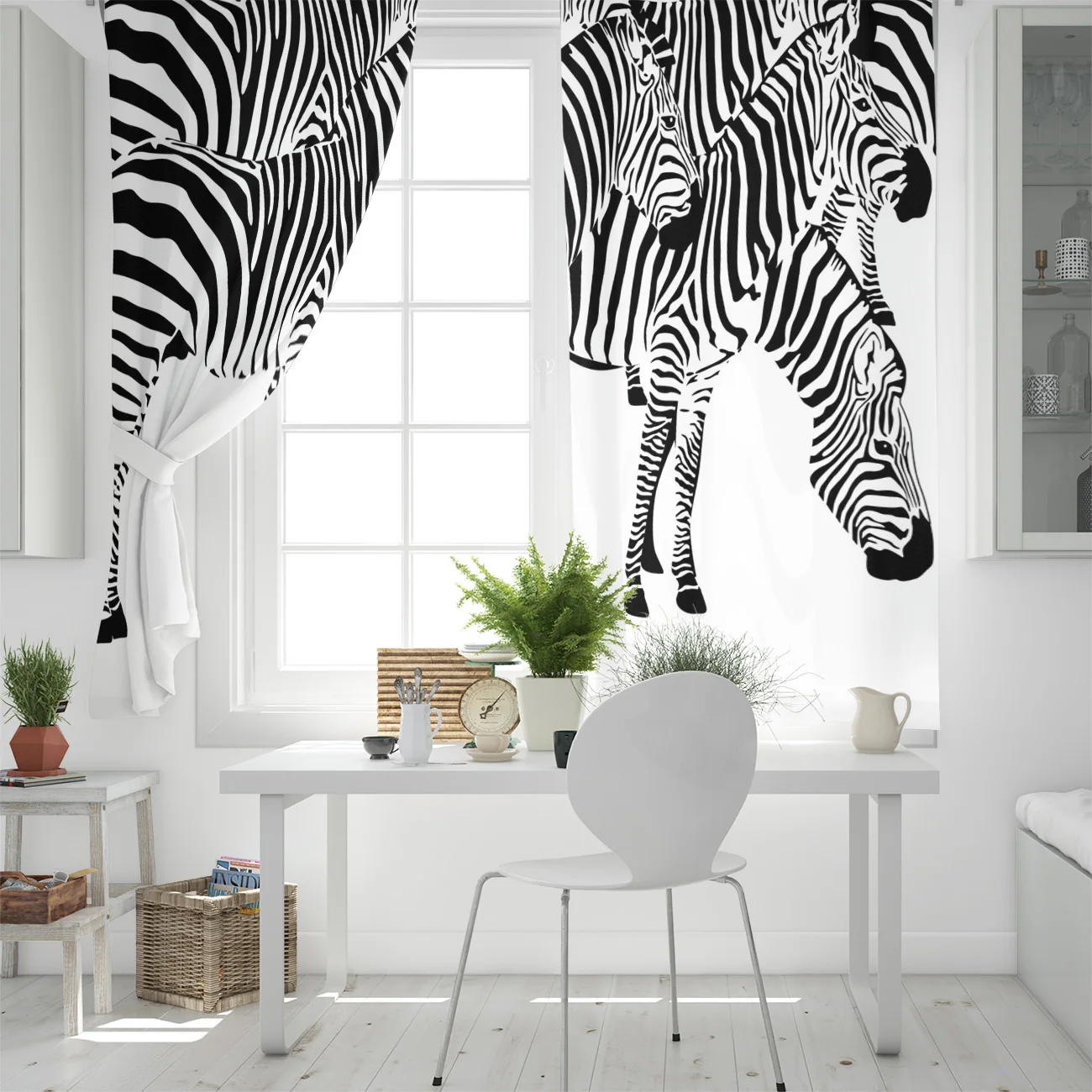 Шторы на окна Zebra Wils занавески для гостиной декоративные предметы | Дом и сад