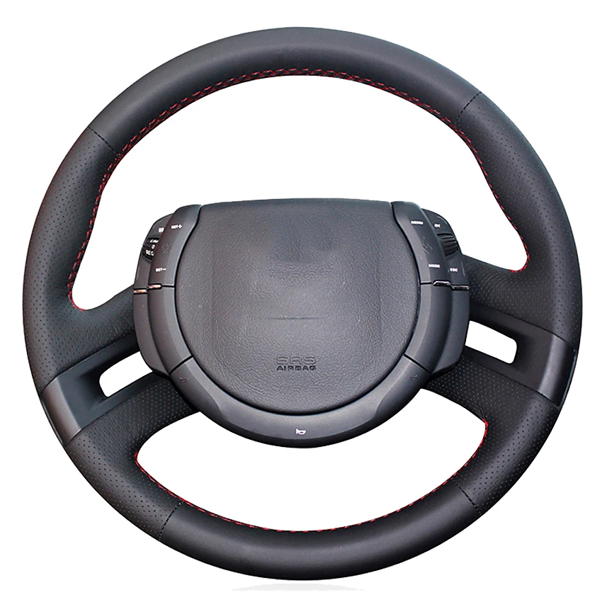 

Black Artificial Leather Hand-stitched Car Steering Wheel Cover For Citroen C4 Picasso C-Quatre 2007-2016