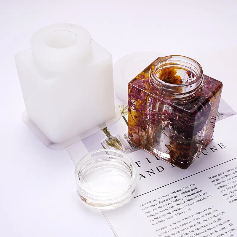 

DIY Resin Container Bottle Silicone Mold Trinket Box Making Resin Storage Supplies Silicone Molds for Resin Art Home Deco Mold