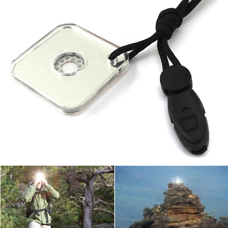 

Outdoor camp Multifunctional Survival Emergency Rescue Signal Mirror Field Survival Practical Whistle SOS First Aid Accessories