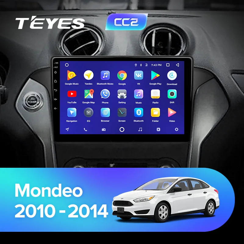 TEYES CC2 Штатная магнитола для Форд Мондео 4 Ford Mondeo 4 2010 2011 2012 2013 Android 8.1, до 8-ЯДЕР, до 4+ 64ГБ 32EQ+ DSP 2DIN автомагнитола 2 DIN DVD GPS мультимедиа автомобиля головное устройство