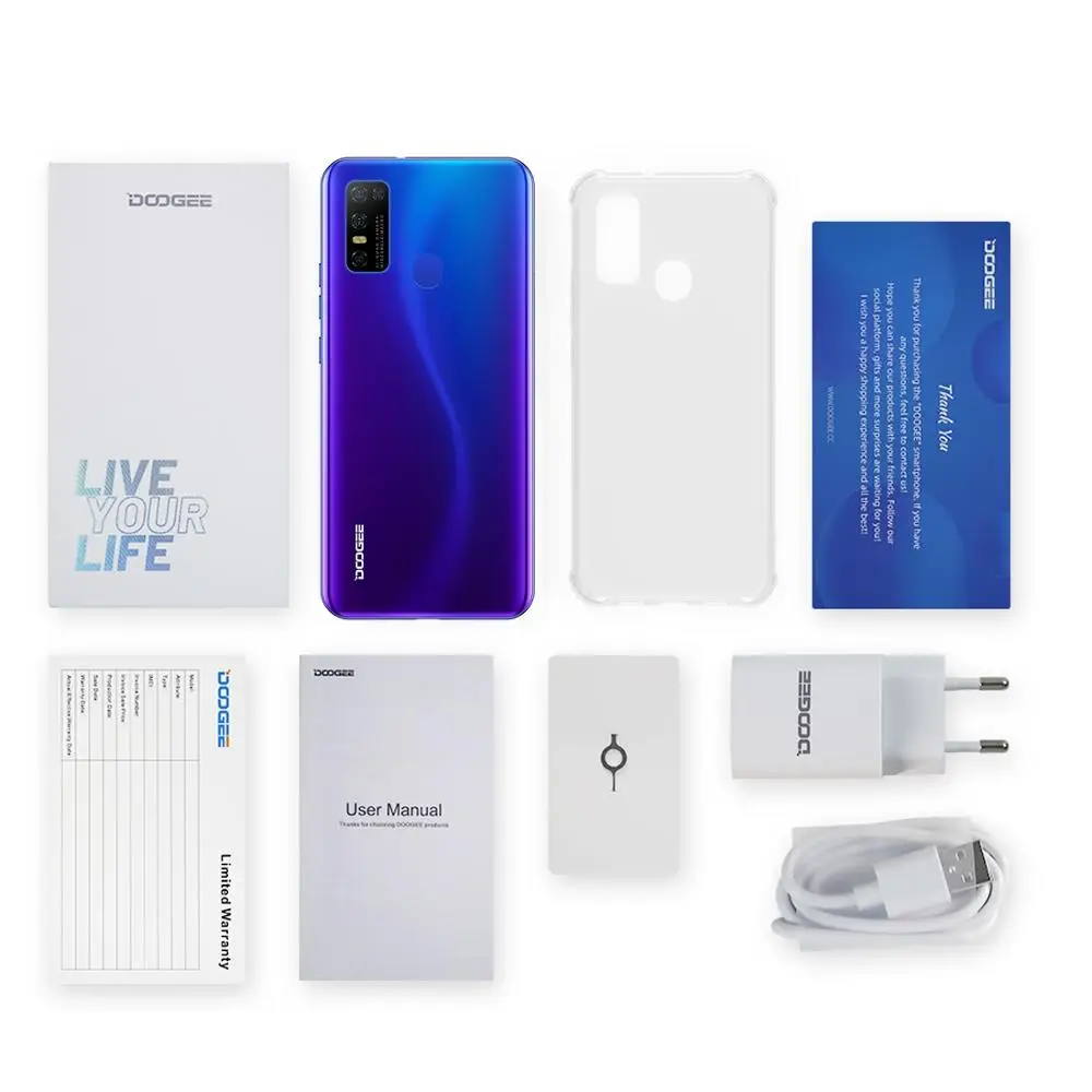 DOOGEE N30 смартфон с 5 5-дюймовым дисплеем четырёхъядерным процессором MTK6762V ОЗУ 4 Гб