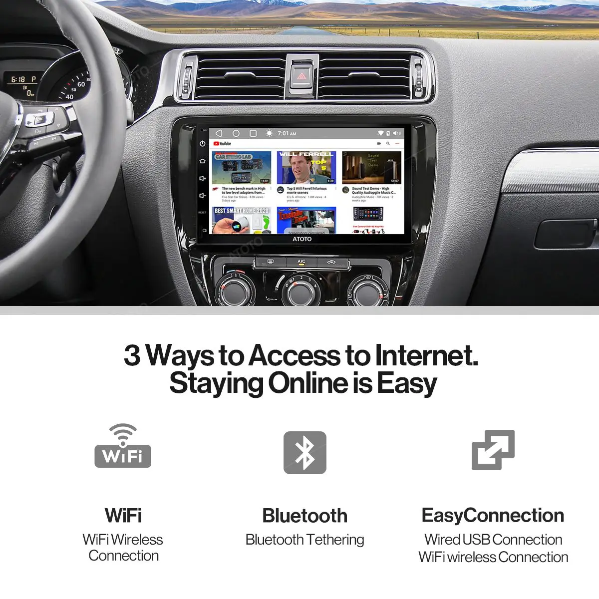 Автомобильная магнитола ATOTO S8 мультимедийная стерео-система с 21 языком