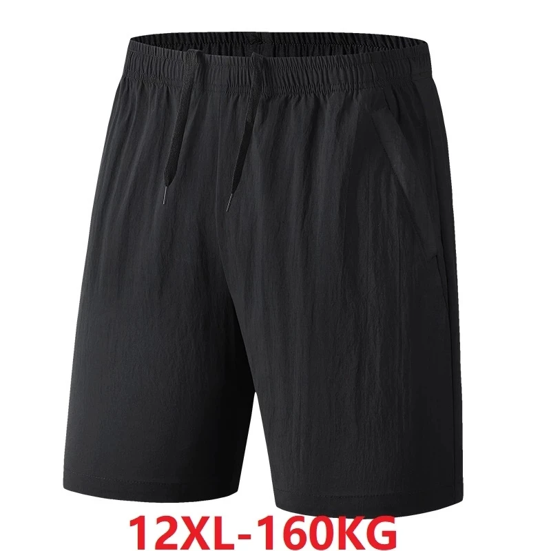 

summer men Ice silk shorts sports simple loose elasticity plus size 8XL 9XL 10XL 11XL 12XL casual oversize home shorts thin 60