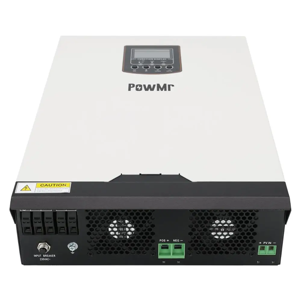 

PowMr 5KVA Hybrid Solar Inverter Pure Sine Wave 48VDC 220VAC Inverter with PWM 50A AC 60A Charger Inside Max 105VDC Solar Panel