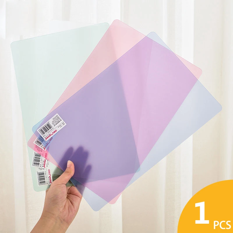 

1 Pcs Writing pad A4 pad double-sided carbon copy board student use writing board frosted transparent exam pad hand account cutt
