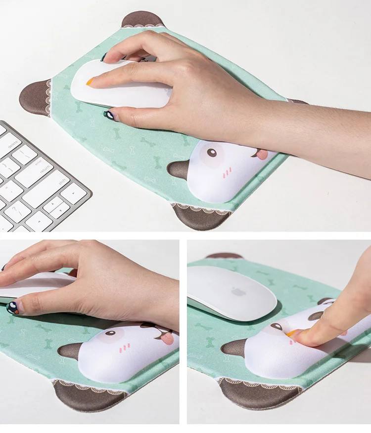 Almofada do Mouse Bonito dos Desenhos Almofada de Pulso Pulseira Criativo Animados Animação Silicone Confortável Macio 3d Mão Engrossado Feminino Ins Vento