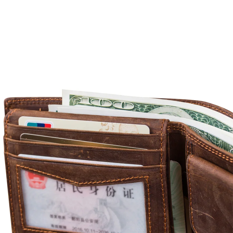 Мужской кошелек из натуральной кожи, RFID кошелек, зажим, кредитный держатель для карт, маленькие органические кошельки, Мини кошельки для монет в стиле ретро, portfel carteiras