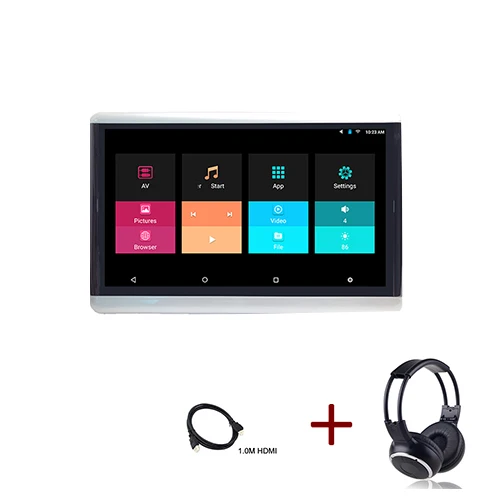1X1HeadsetX1.0 HDMI YAZH 12,5 дюймов 1920*1080 сенсорный экран 2 Гб 16 Гб автомобильный android 6,0 подголовник монитор 1 шт. с bluetooth RCA выход/в HDMI выход - Цвет: 1X1HeadsetX1.0 HDMI