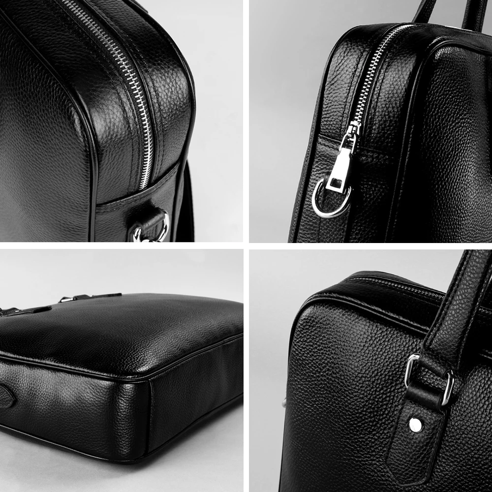 Брендовые мужские сумки мужской портфель из натуральной кожи деловая сумка для