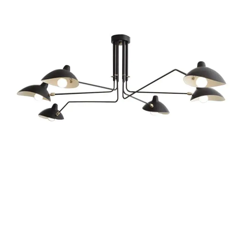 

Retro Serge Mouille Pendant Lights Nordic Industrial Simple LED Spider adjustable Lamp Living Bedroom Luminaire Industrial Lamp