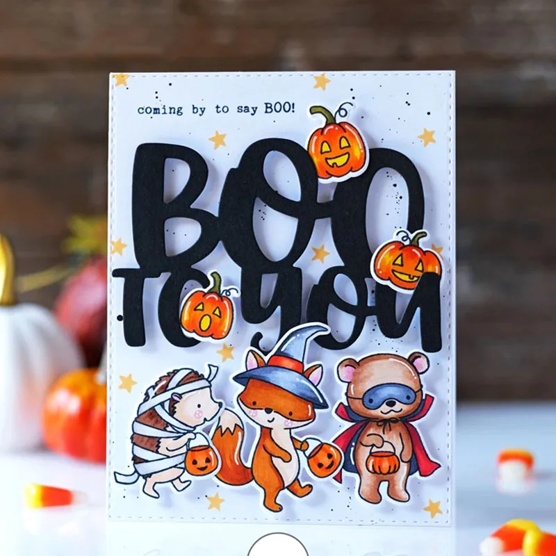 Металлические штампы Boo to You с надписями для рукоделия скрапбукинга фотоальбома