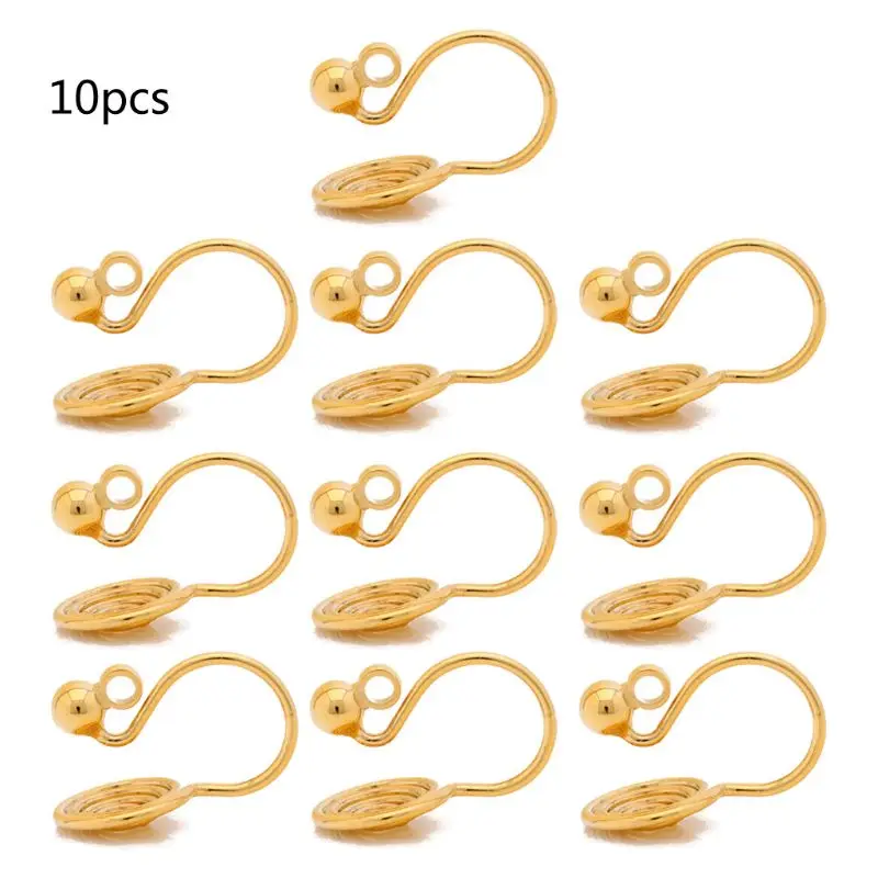 

10Pack Clip-on Earring Converters with Easy Open Loop DIY Earrings Findings T4MD