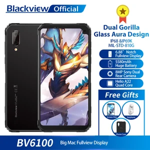 Blackview BV6100 IP68 водонепроницаемый мобильный телефон 3 ГБ + 16 ГБ Android 9,0 открытый мобильный телефон 6,88 