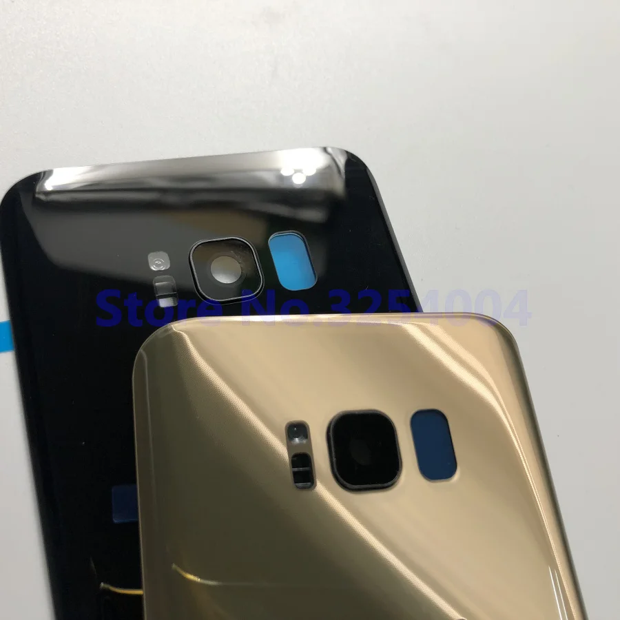 Чехол на заднюю батарейку для samsung Galaxy S8 G950 S8+ G955 S8 Plus Задняя стеклянная крышка корпуса+ клей+ стеклянная рамка для объектива камеры