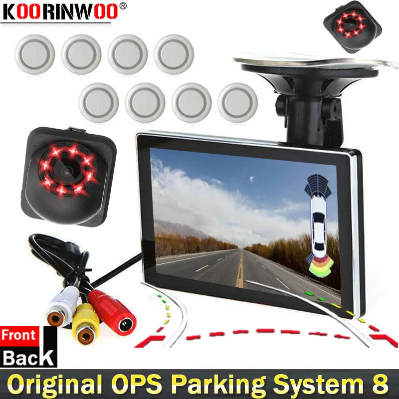 Koorinwoo HD OPS видео парктроник 8 система Датчик парковки автомобиля динамическая