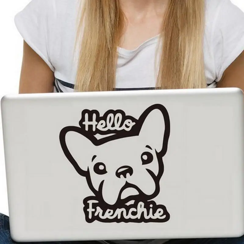 

BEMOST Car Styling Funny Cartoon Dog "Hello Frenchie" Car Stickers Car Window Decoration Decal Auto Accessories 14*15cm