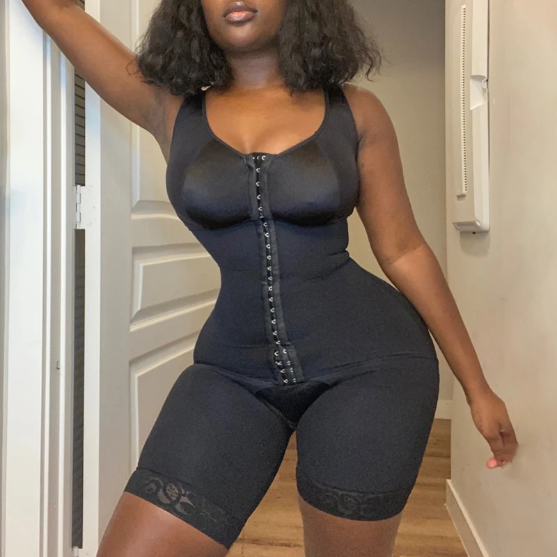 Fajas Full Body Shaperwear Adjustable Hook and Eye Closure Open Crotch Women Underwear Compression Bodysuit | Женская одежда