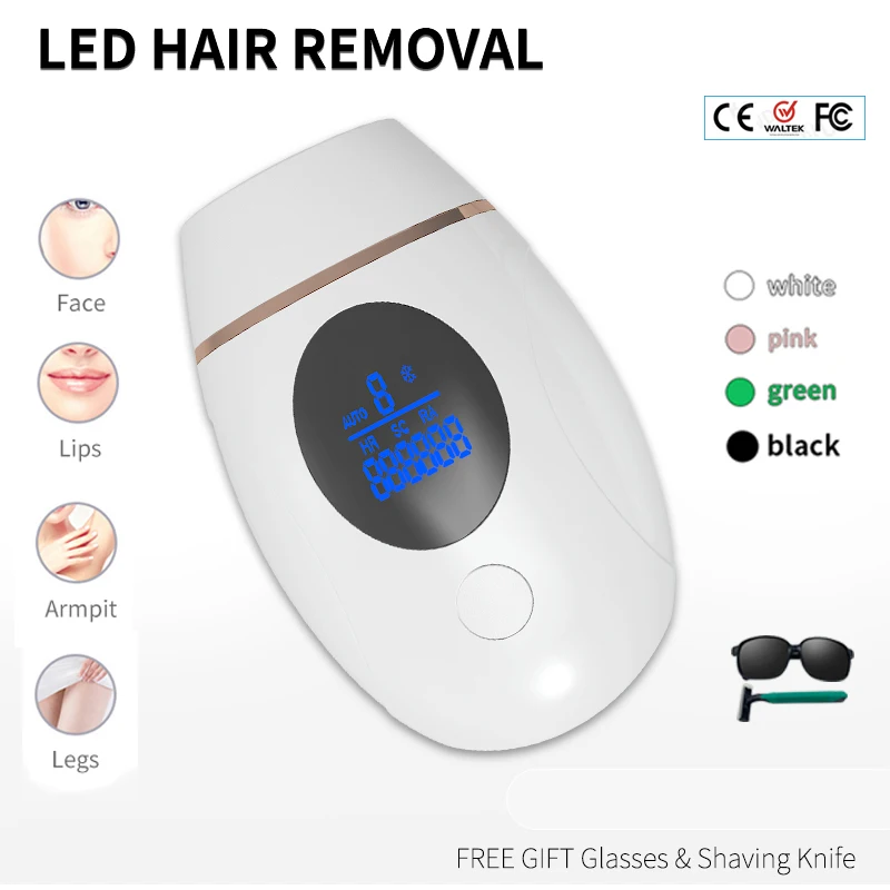 Epilator Laser LED 900000 Flashes Permanent Painless Epilators Hair Removal Kit Female Epilator Depilation Remove Hair Device