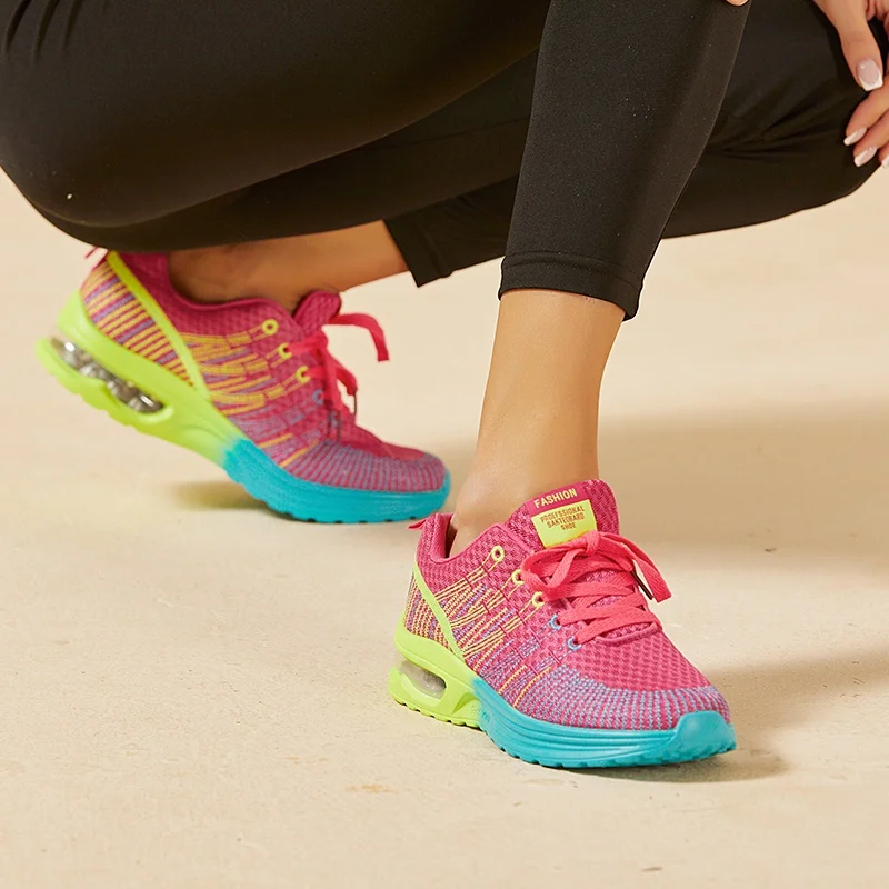 New Womens Running Shoes Breathable Outdoor Female Air Cushion Sports Shoes Lightweight Sneakers Comfortable Athletic Footwear