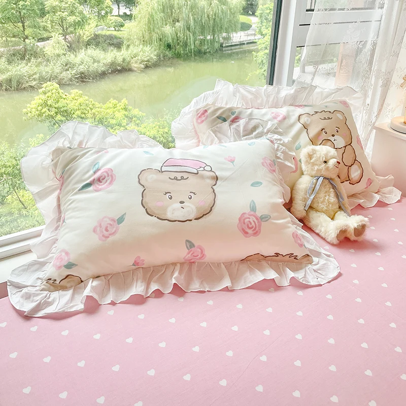 Комплект постельного белья в Корейском стиле для девочек милая хлопковая