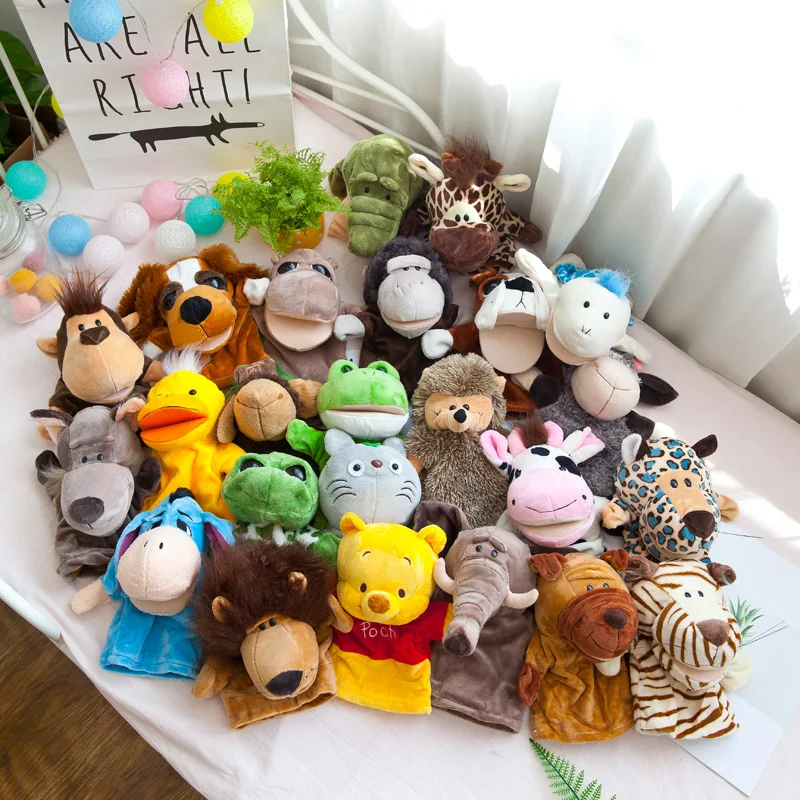 25 см милые мягкие детские плюшевые рука кукол учебных пособий развивающие