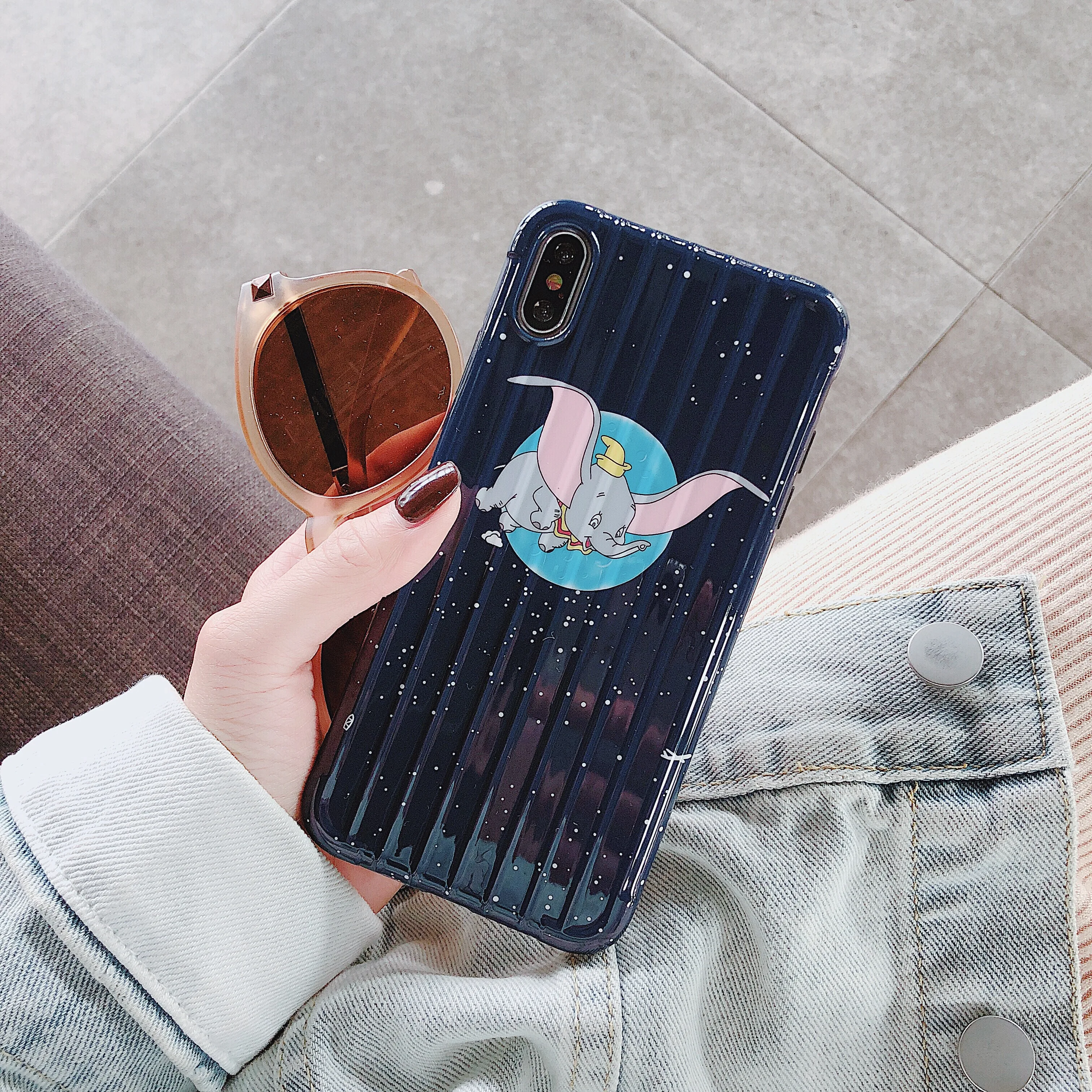 Новый чехол для мобильного телефона Dumbo surface iphone MAX XR X 6 6s 7 8 Plus starry sky small fly elephant