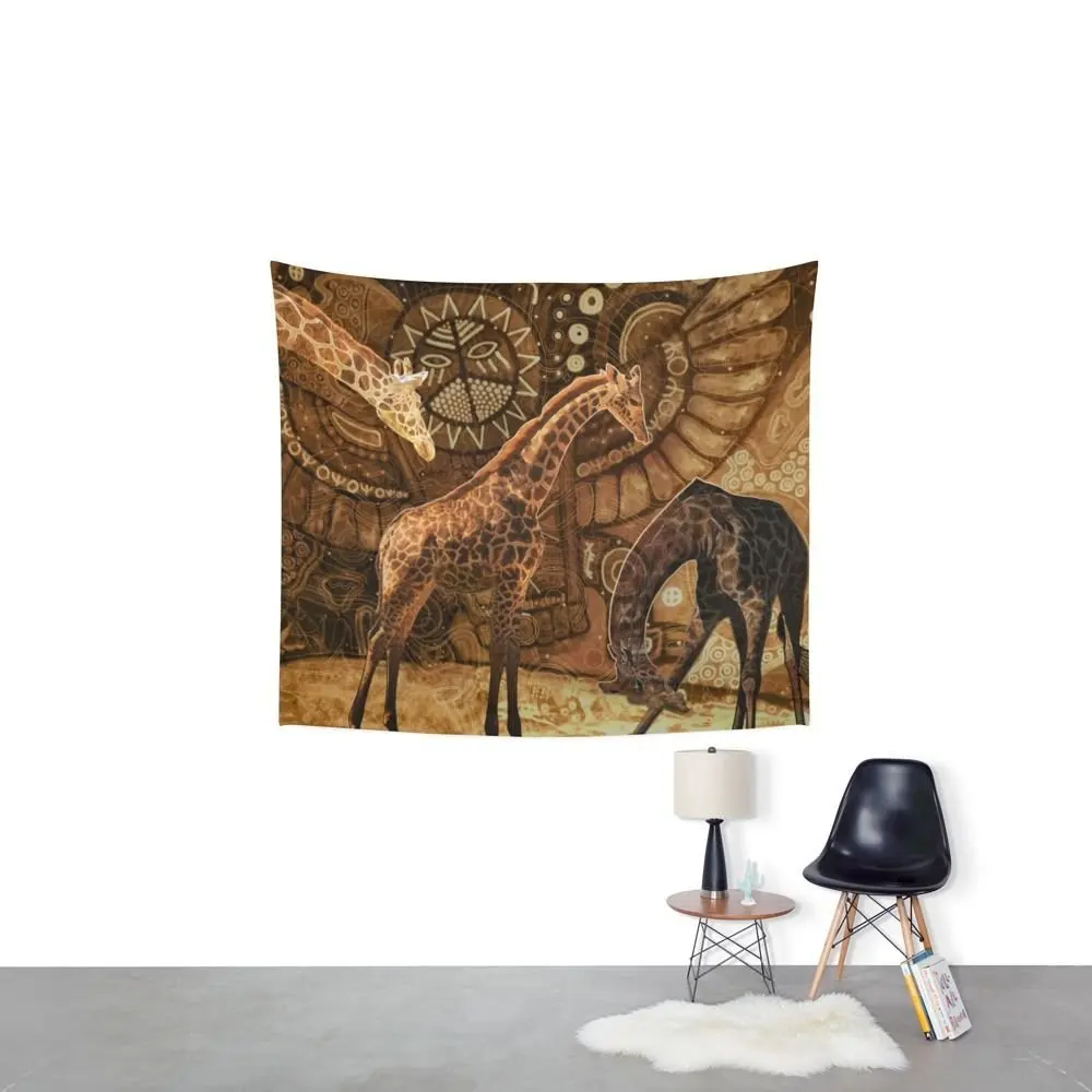 

Three Giraffes Tapestry Wall Hanging Tapestry Wall Carpet Psychedelic Tapiz Witchcraft Wall Art Decor Cloth