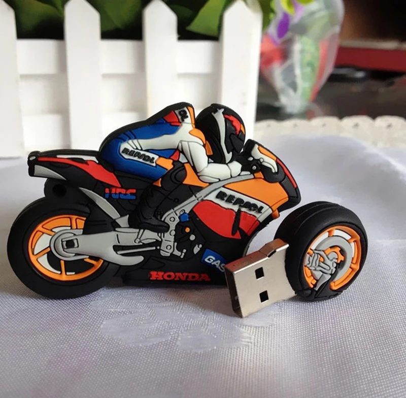 Новый мультяшный мотоциклетный флеш-накопитель 128 ГБ USB 256 64 32 16 Cle 2 0 карта памяти |