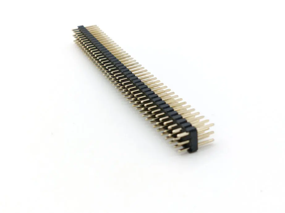 Позолоченные прямые штыри с прямым рядом 2 54 мм штыревые разъемы 50 шт. 3x40 мм|header