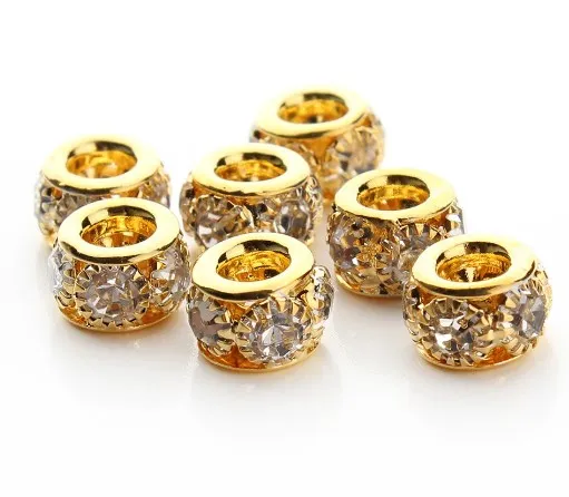 10 шт./лот 5*8 мм большое отверстие новинка микрозакрепка диско-шар Хрустальная