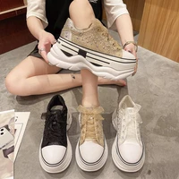 2021 summer fashion womens shoes all match comfortable ladies casual shoes lace rhinestone shoes personalized platform sneakers