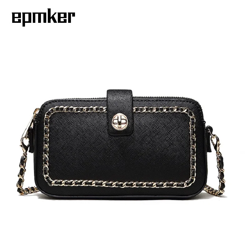 

EPMKER Mini Crossbody Bags Chains Shoulder Bags Fashionable Purses and Handbags Luxury Designer Bags Cute Flap Satchels Lock Bag