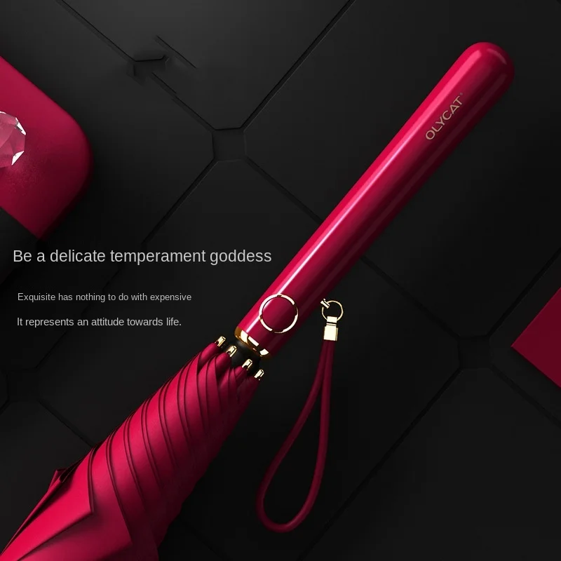 Зонт прямой однотонный с длинной ручкой зонтик от солнца защитой УФ-лучей | Дом и