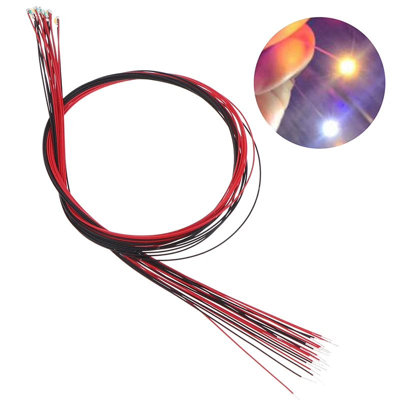 10 шт. 20 см T0603wm припаянные Проводные провода micro litz теплые белые smd led 0603|Подвесные