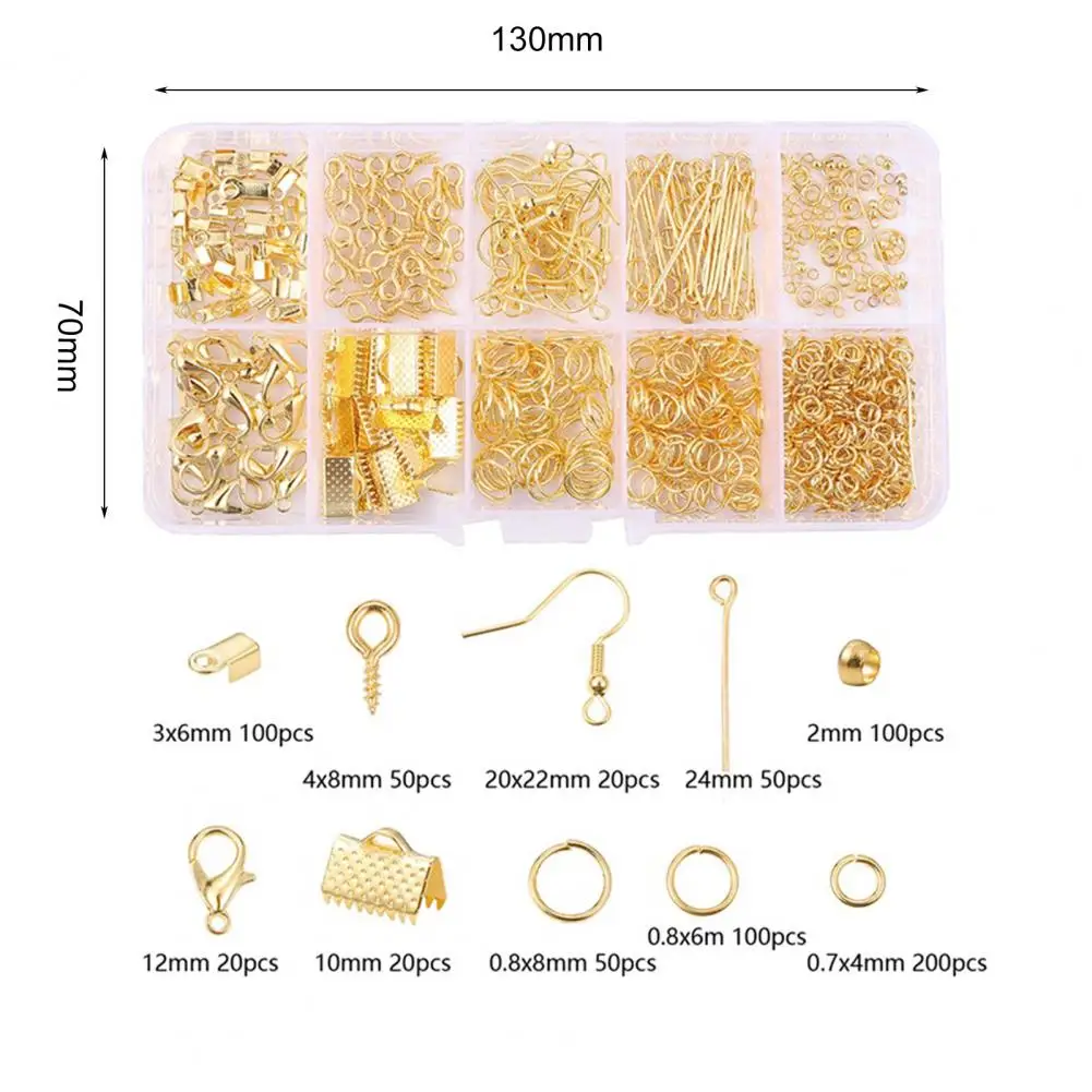 I -Jewelry 710Pcs/Set Earings Supplies Kit DIY Complete Variety Metal Jewelry Making with Hooks Findings for Home - купить по