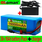Аккумулятор для электрического велосипеда 10s4p 36 в 16 Ач, встроенный 20 А, аккумулятор литиевая батарея BMS 36 В с зарядкой 2 А, аккумулятор для электровелосипеда с BMS + зарядным устройством