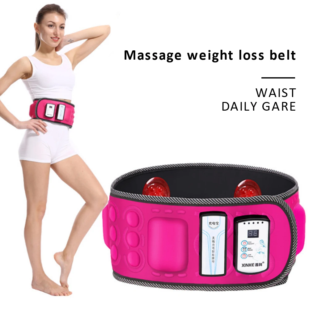 

Body Slimming Belt Electric Abdominal Trainer Muscle Stimulator Fat Burner Wrap Knitted Smart Fitness Vibration Belt Unisex