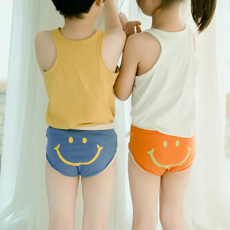 

Boys And Girls Briefs&Boxes Briefs Kids Underwear Baby Boys Underpants Cartoon Sweet Smiling Face Soft Children Panties For3-8t