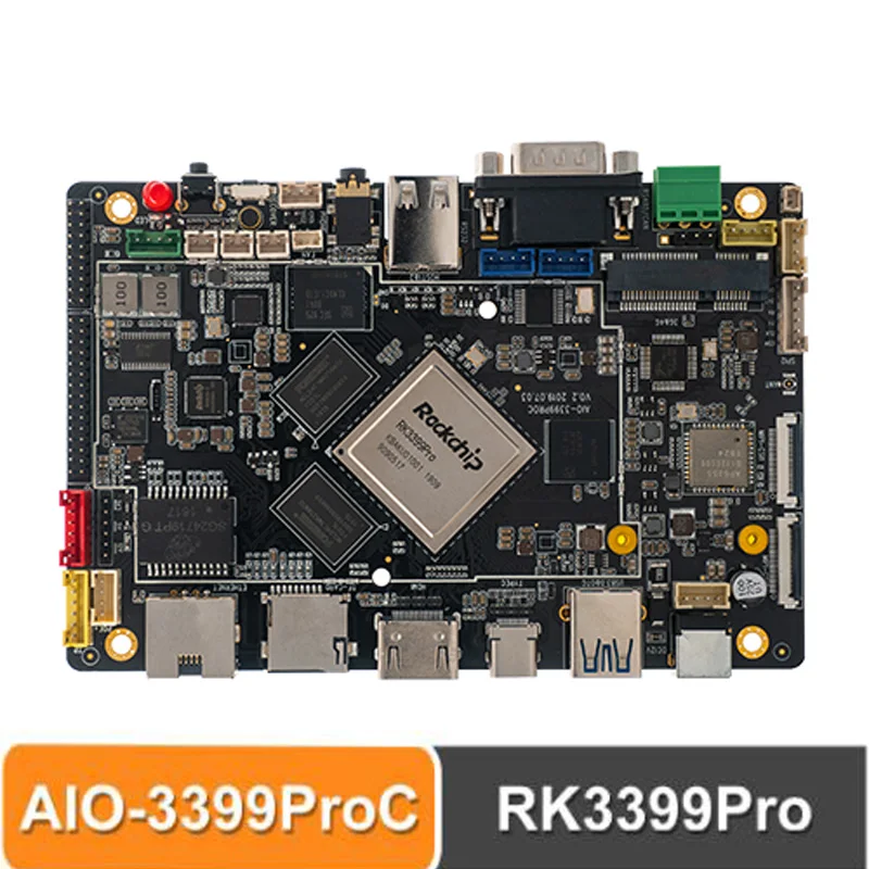 AIO-3399ProC RK3399Pro Six-Core High-Performance Artificial Intelligence Motherboard Singleboard Computer Linux+QT/Android/Ubunt