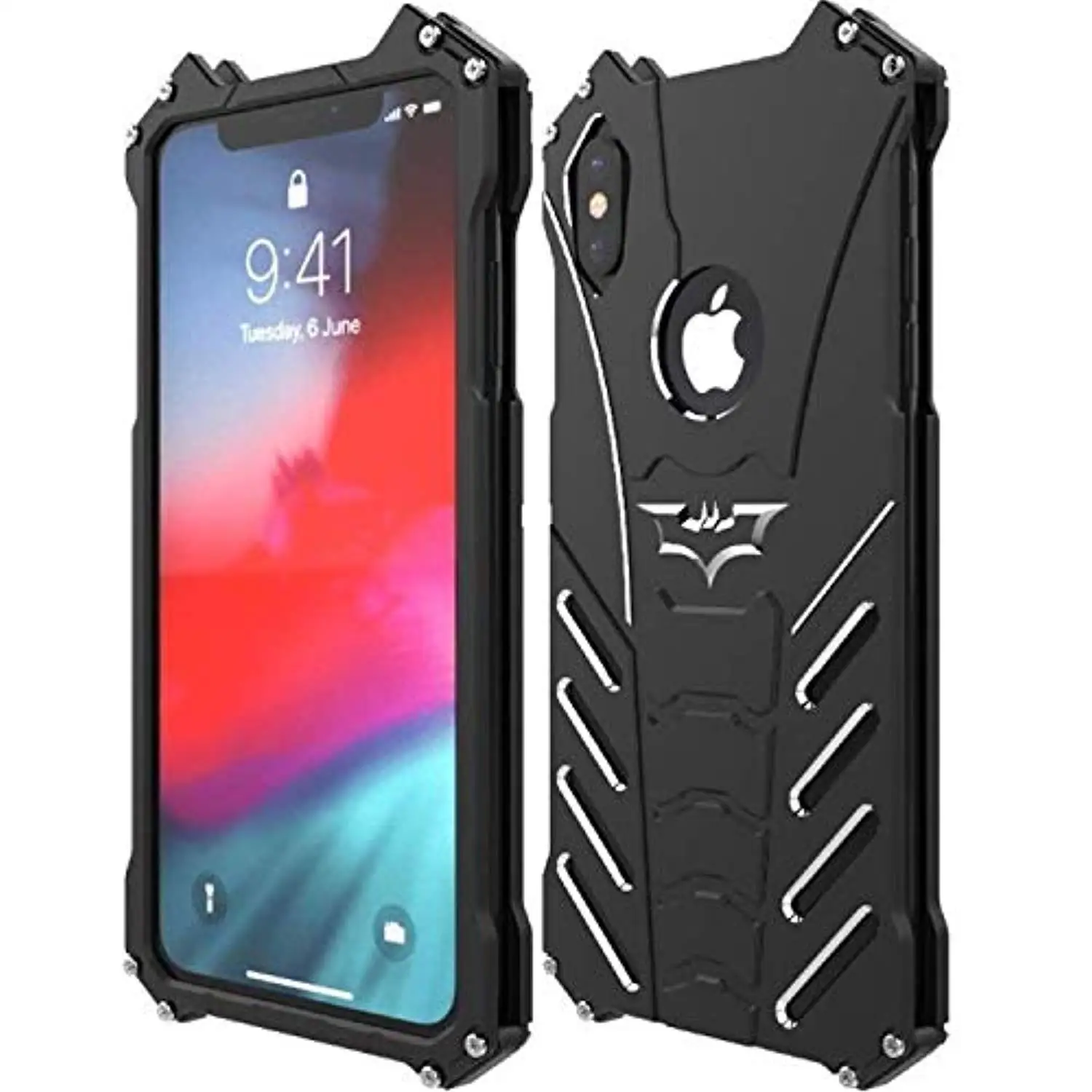 Противоударный алюминиевый бампер с Бэтменом для iphone XS MAX XR X 11 Pro SE 5S 6 6s 7 8 Plus