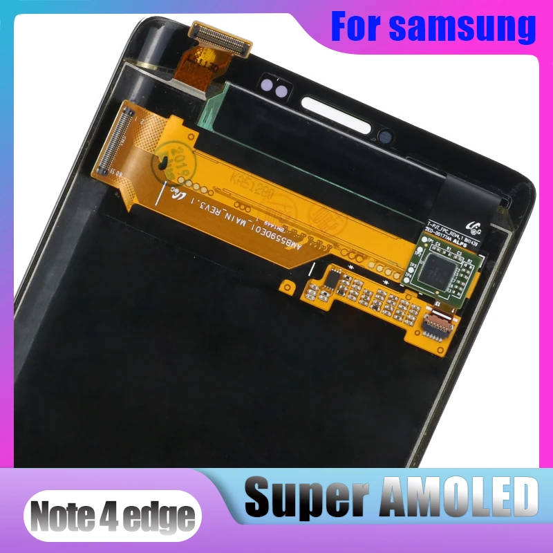ЖК дисплей Super AMOLED 5 6 &quotNote 4 Edge для Samsung Galaxy Note4 N915 N9150 N915F с сенсорным экраном и