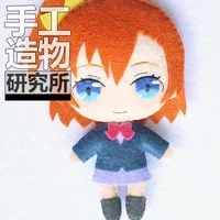 anime love live honoka kousaka 12cm mini keychain doll handmade toys stuffed plush toy diy doll material pack kids gift