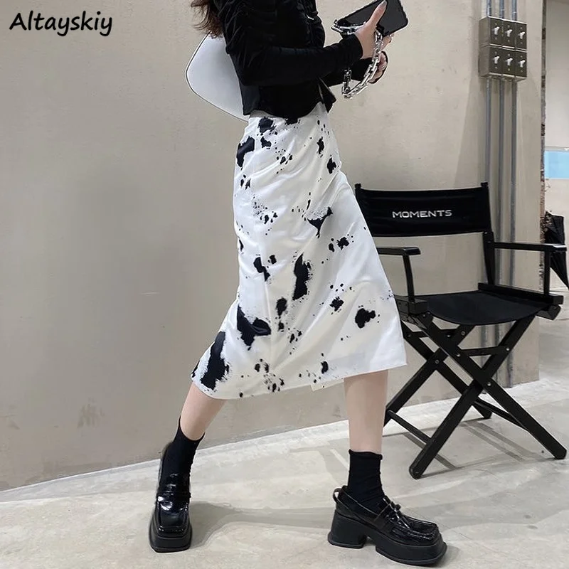 Юбка женская в стиле Харадзюку винтажная универсальная модная юбка с коровьим